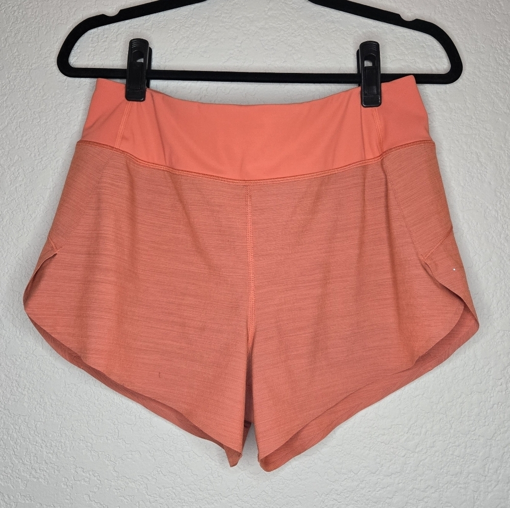 Athleta S RUN WITH IT 3.5" SHORT Orange Bikini Liner